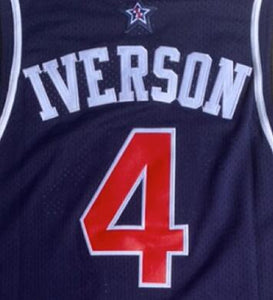 Allen Iverson #4 Team USA Basketball Jersey Navy Blue