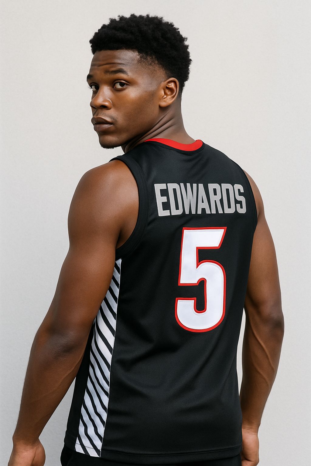 Anthony Edwards Georgia #5  Basketball Jersey College - Black