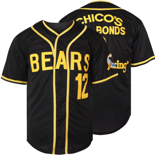 The Bad News Bears #12 Tanner Boyle Baseball Jersey Black