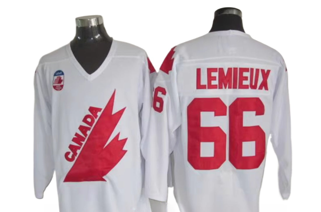 Mario Lemieux #66 Team Canada Hockey jersey - White