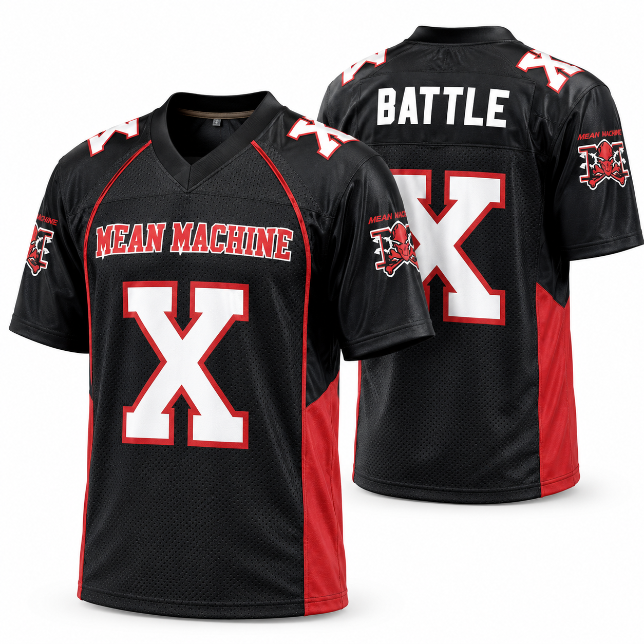 The Longest Yard Mean Machine Football Jerseys – Crewe #18 & Battle X