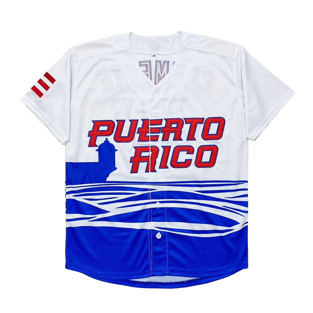 Men's #21 PUERTO Clemente Embroidered Baseball Shirt Embroidered Baseball Jersey