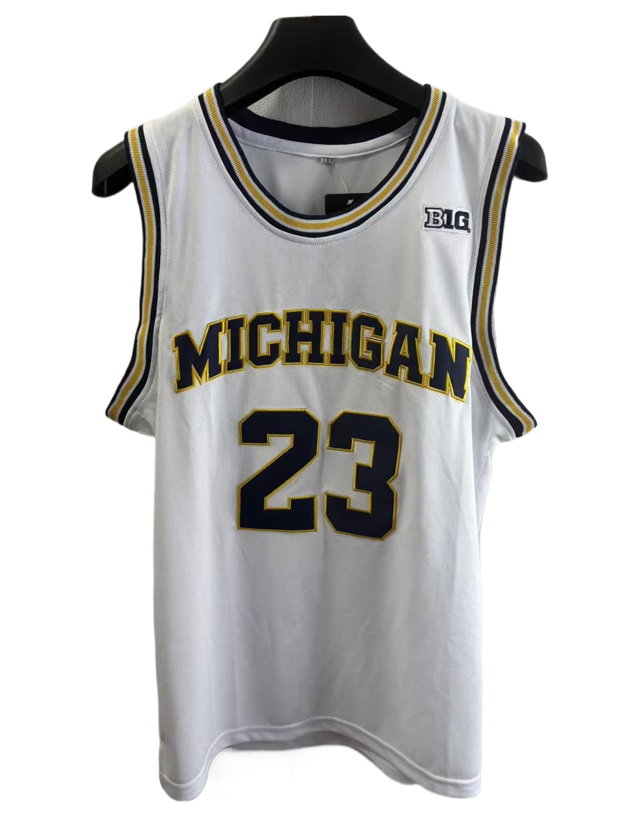 Yaxel Lendeborg  #23 Michigan Basketball Jersey College  Jerseys White
