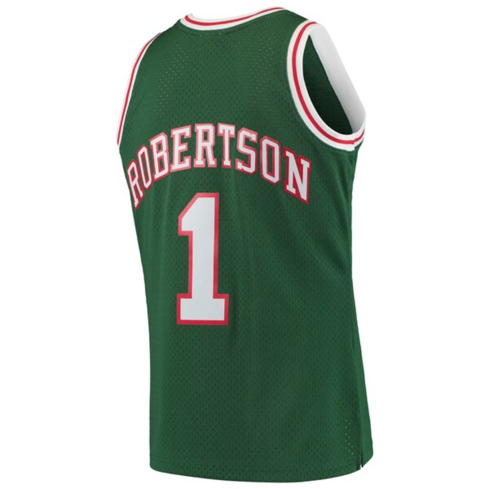 Custom Retro Milwaukee #1 Oscar Robertson Basketball Jersey Green Limited Edition