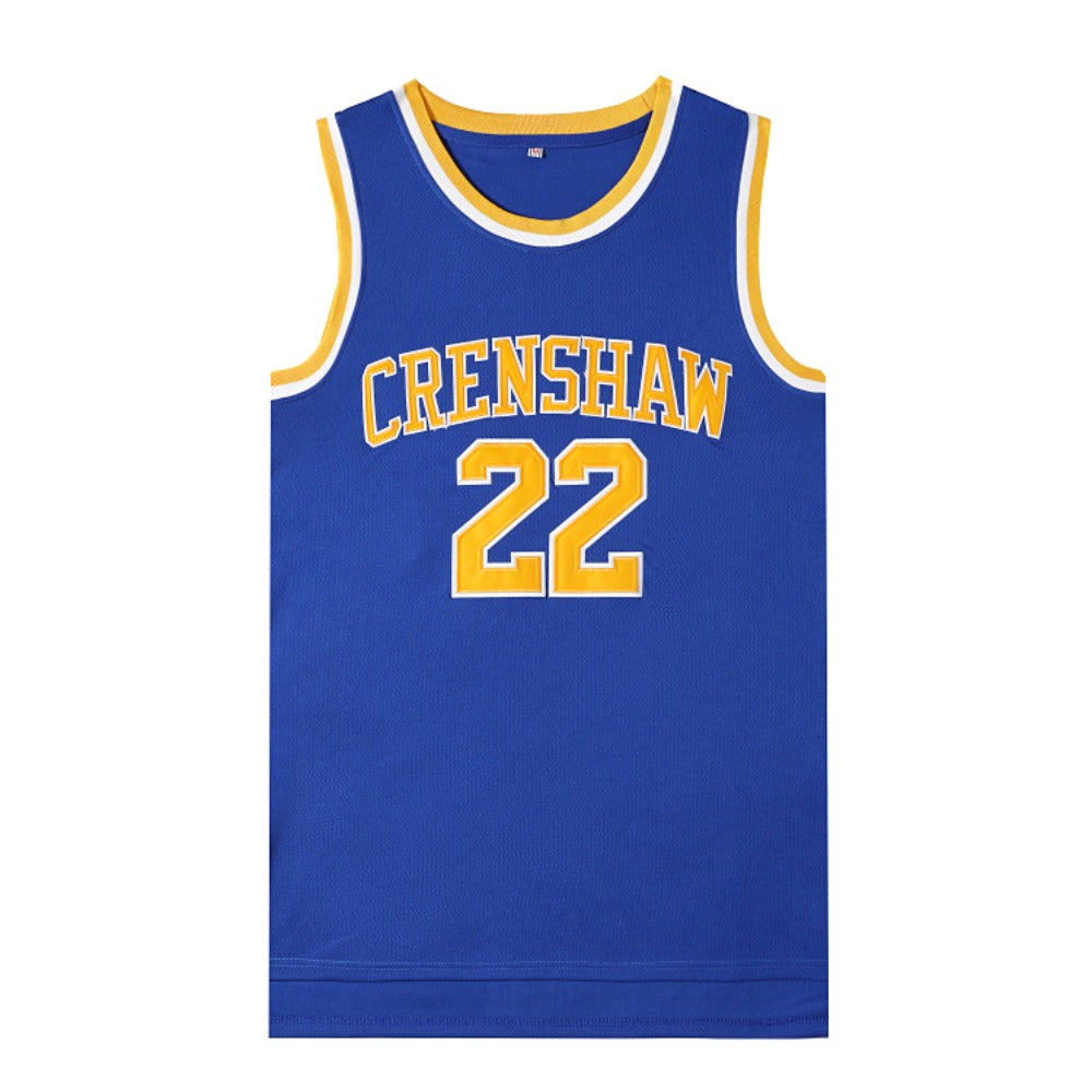 Love and Basketball Quincy McCall #22 Basketball Movie Jersey Blue