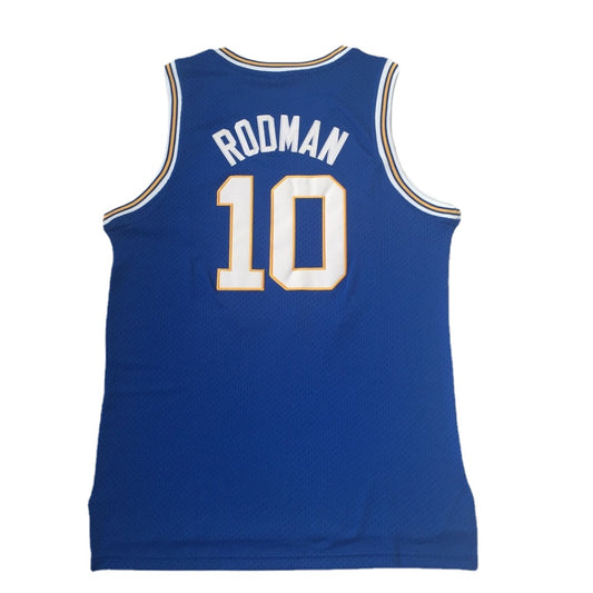 Dennis Rodman #10 Savages High School Basketball Jersey Blue