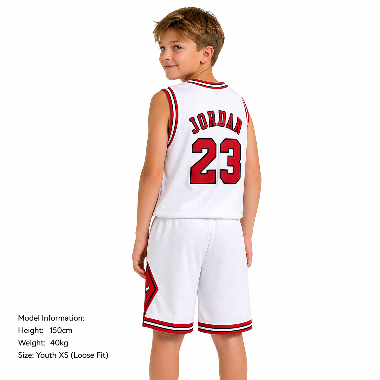 Chicago #23 Jordan Breathable Basketball Jersey Pants Set Embroidery fit for Youth to Adult