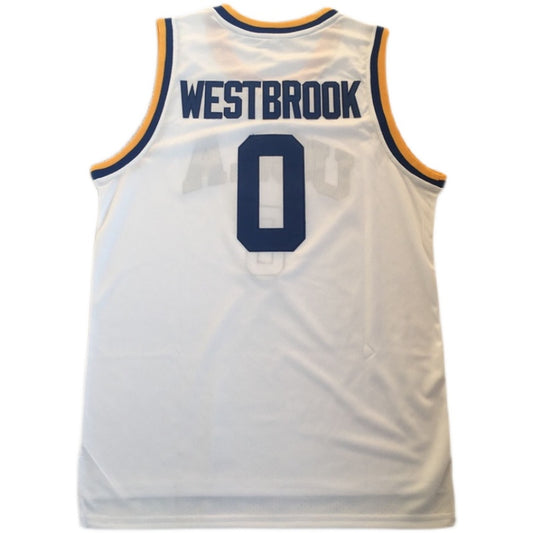 UCLA RUSSELL WESTBROOK 0 COLLEGE BASKETBALL JERSEY White