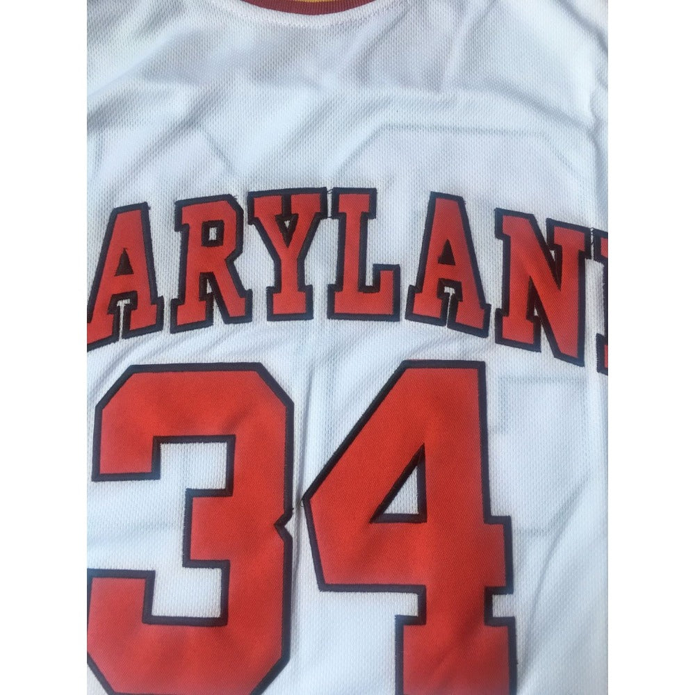 Len Bias #34 Maryland Terrapins College Basketball Jersey White