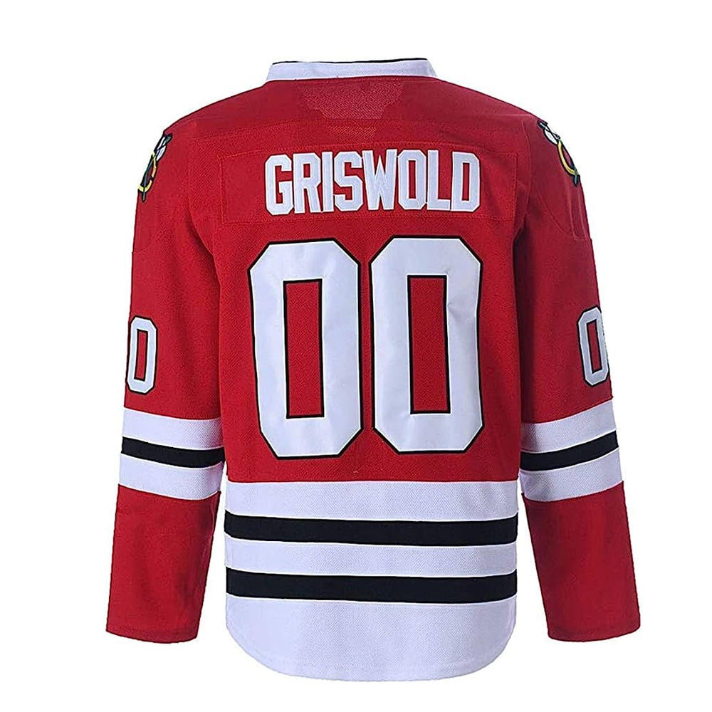 National Lampoon's Christmas Vacation Griswold #00 Red Hockey Jersey