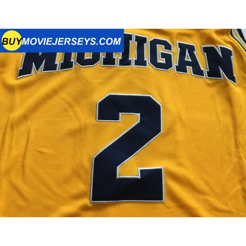 Michigan Wolverines #2 Jordan Poole College Jersey Yellow