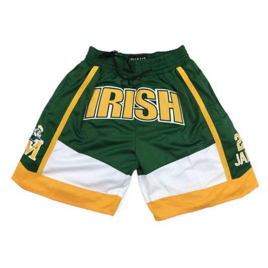 Irish Basketball Shorts James #23 Sports Pants with Pockets for Daily Wear