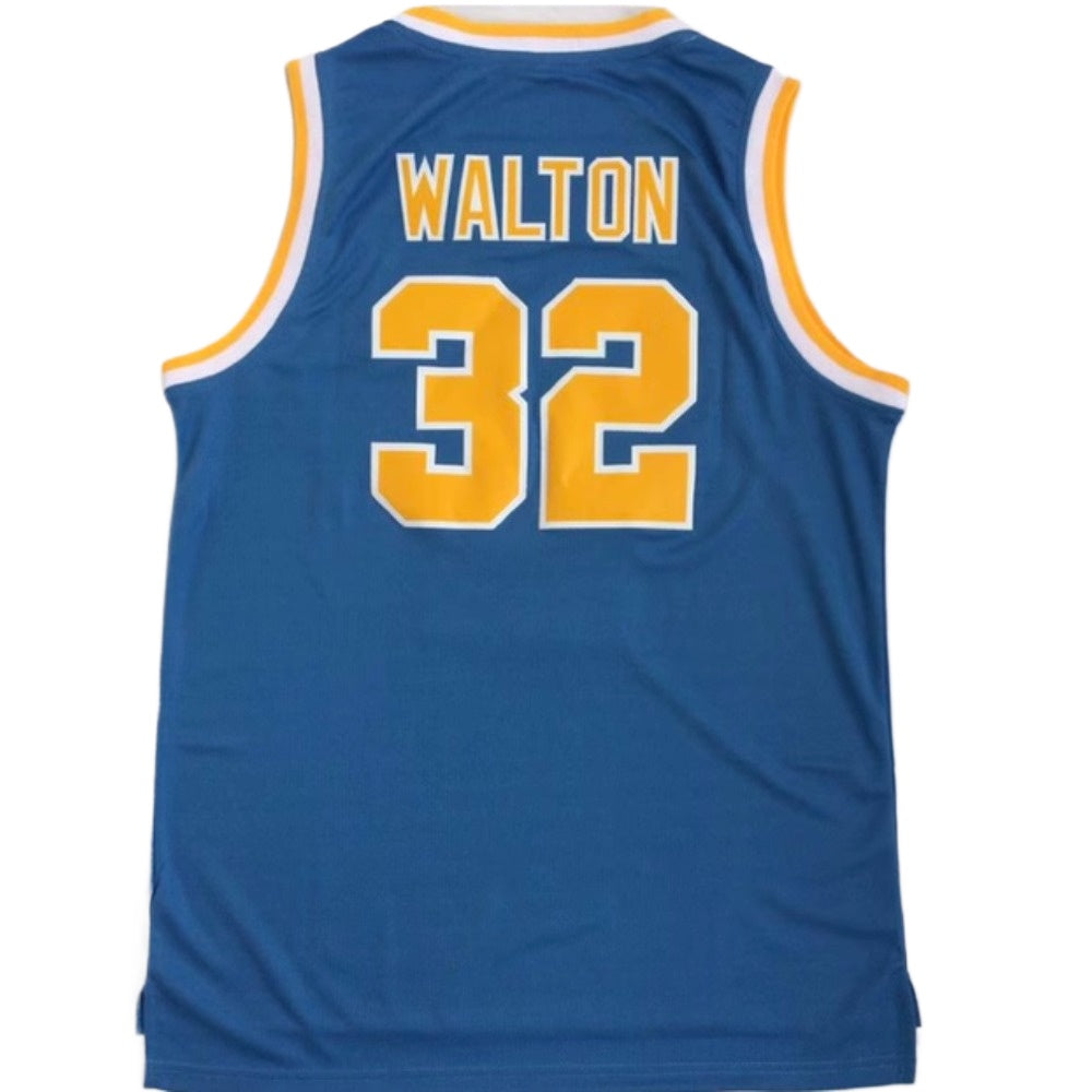 Retro Throwback Bill Walton #32 UCLA Basketball Jerseys Blue