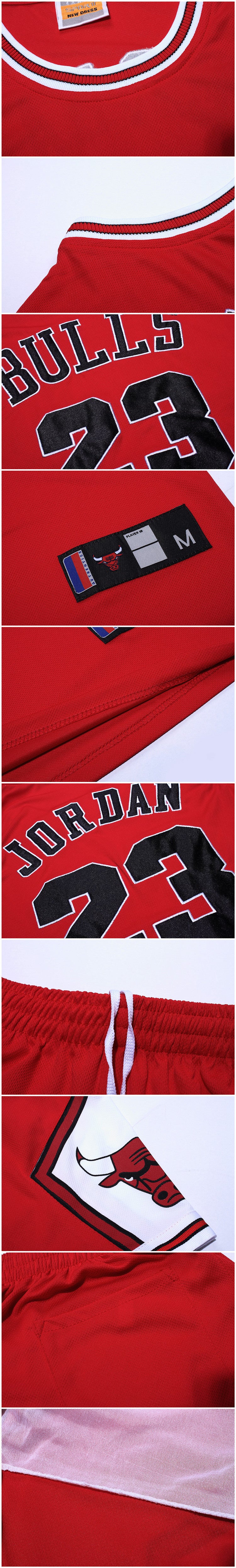 Chicago #23 Jordan Breathable Basketball Jersey Pants Set Embroidery fit for Youth to Adult
