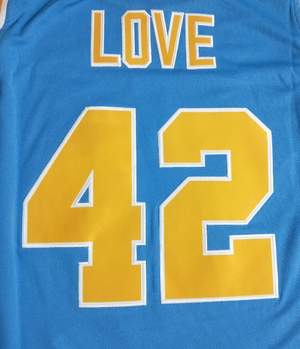 Premium Customized Custom Embroidered Retro UCLA Basketball Jersey Your Name Your Number Blue