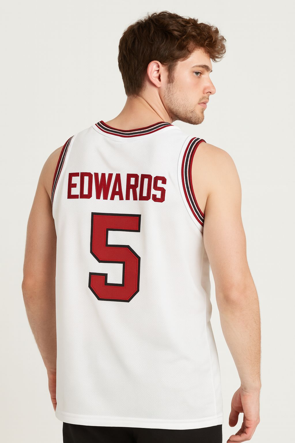 Anthony Edwards Georgia #5  Basketball Jersey College - White