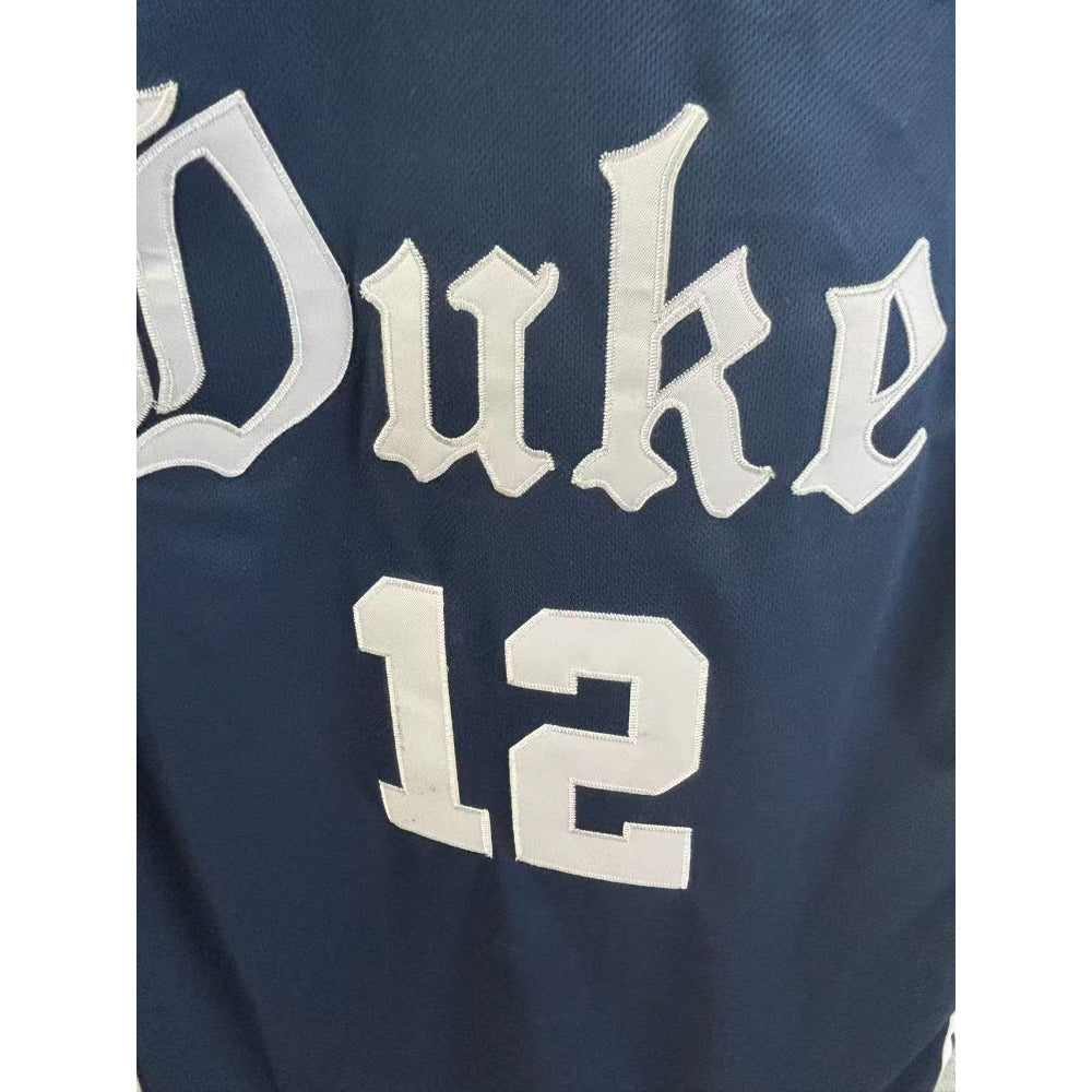 Cameron Boozer #12 Duke College Basketball Jersey  - Dark Blue Embroidery