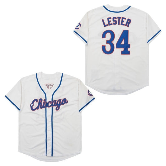 Chicago Jon Lester #34 Baseball Jersey – Embroidered