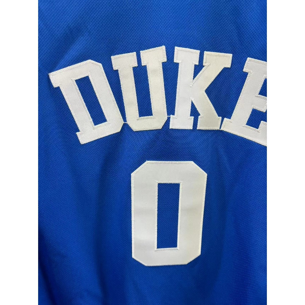 Jared McCain #0 Duke College Basketball Jersey - Blue Embroidery