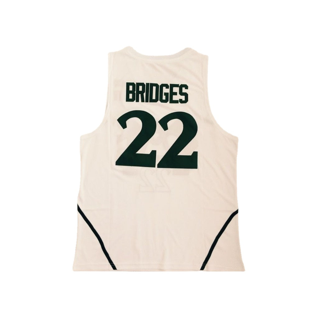 Retro Miles Bridges #22 Michigan State College Embroidered Basketball Jersey