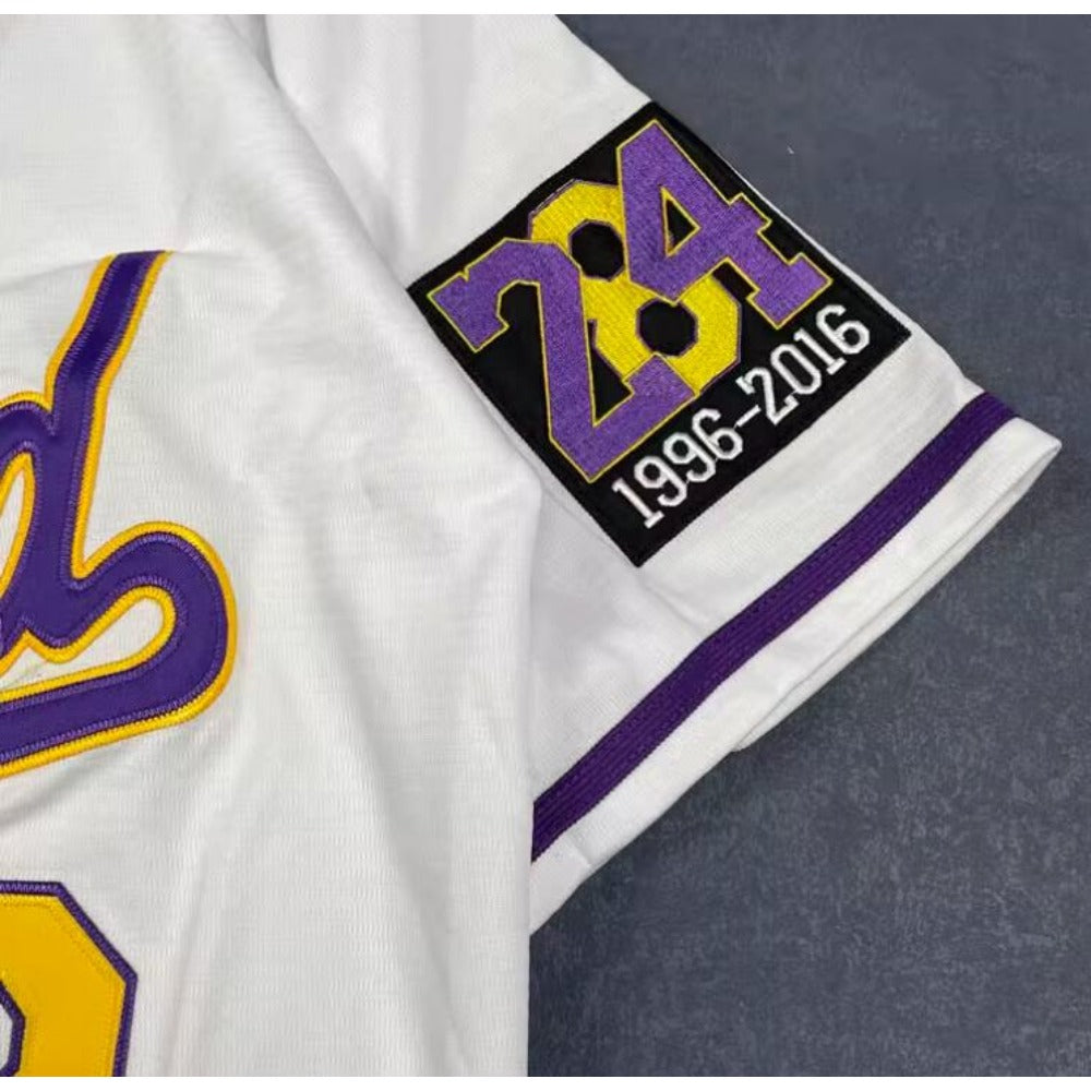 Kobe Bryant Legend Jersey 8/24 Stitched Baseball Jersey White Color