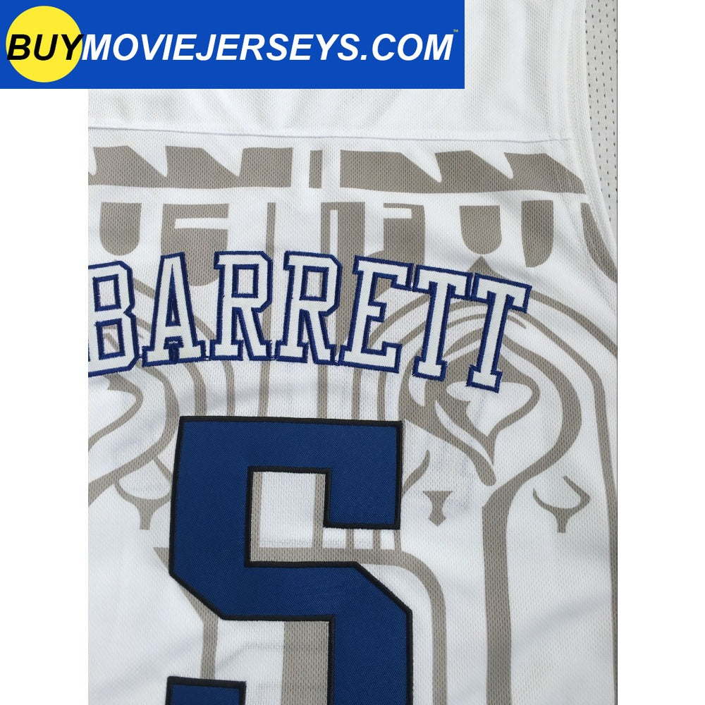 RJ Barrett #5 Duke College Basketball Jersey -White Embroidered