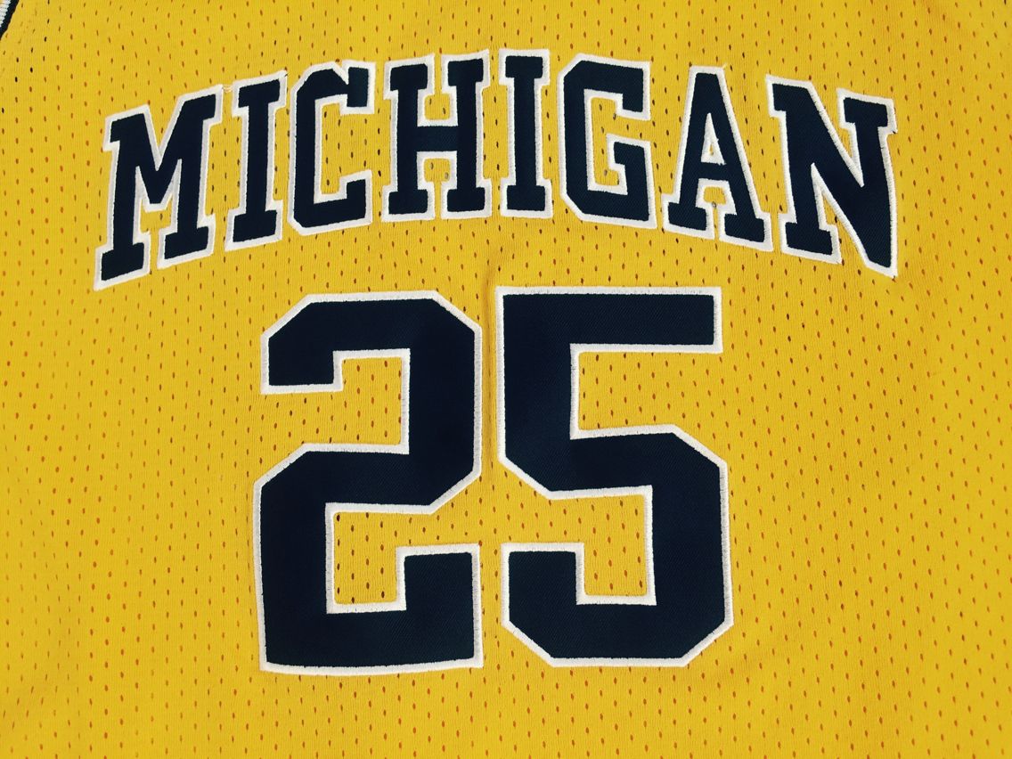 Retro Throwback Juwan Howard #25 Michigan Fab Five Basketball Jersey Two Colors