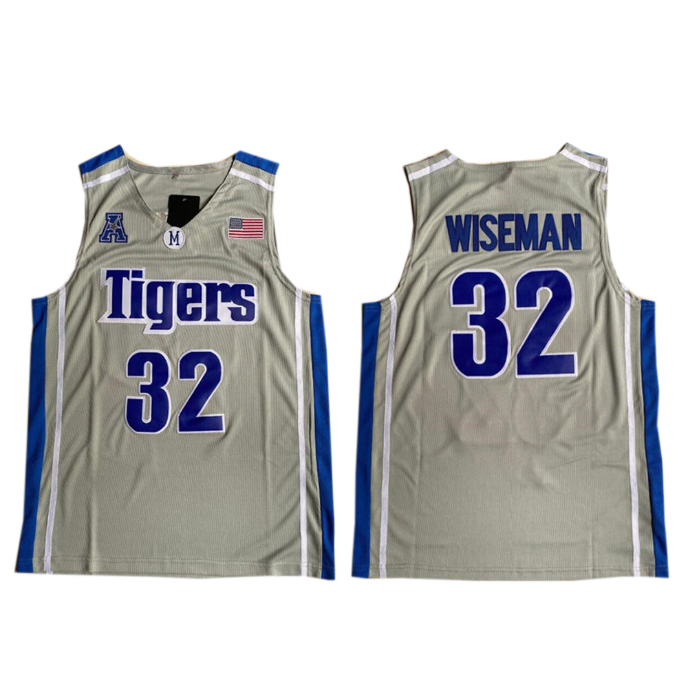 Memphis Tigers #32 James Wiseman Men's Basketball Gray Jersey