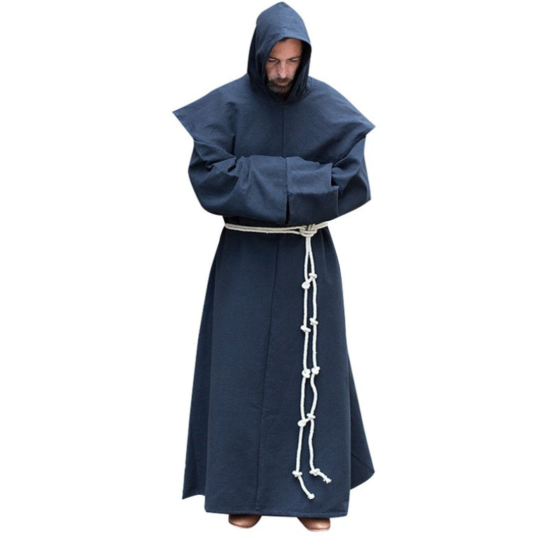Medieval Monk Costume Wizard Priest Cos Costume Halloween Grim Reaper Robe Cosplay Cosplay