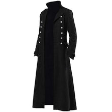 Load image into Gallery viewer, Men&#39;s Steampunk Vintage Jacket, Gothic Victorian Frog Coat, Uniform Halloween Costume
