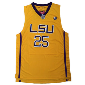 LSU Tigers #25 Ben Simmons Yellow Basketball Jersey - College Fan Gear