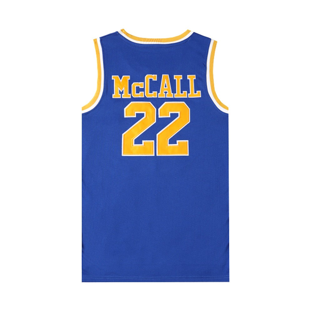 Love and Basketball Quincy McCall #22 Basketball Movie Jersey Blue