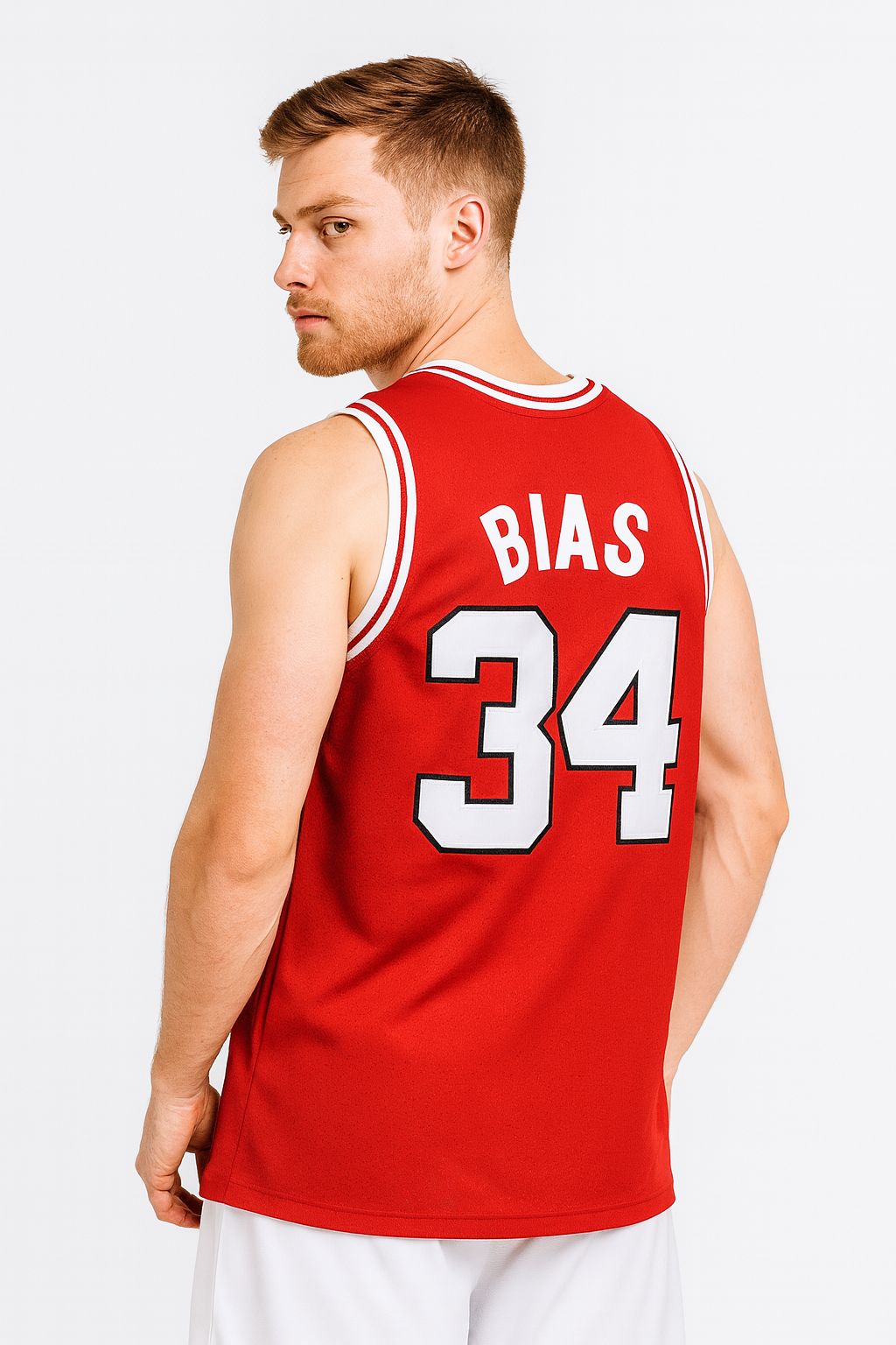 Len Bias #34 Maryland Terrapins College Basketball Jersey Red