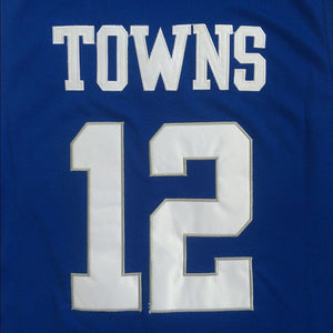 Vintage Karl Anthony Towns #12 Kentucky Throwback Classic Retro Jersey Blue
