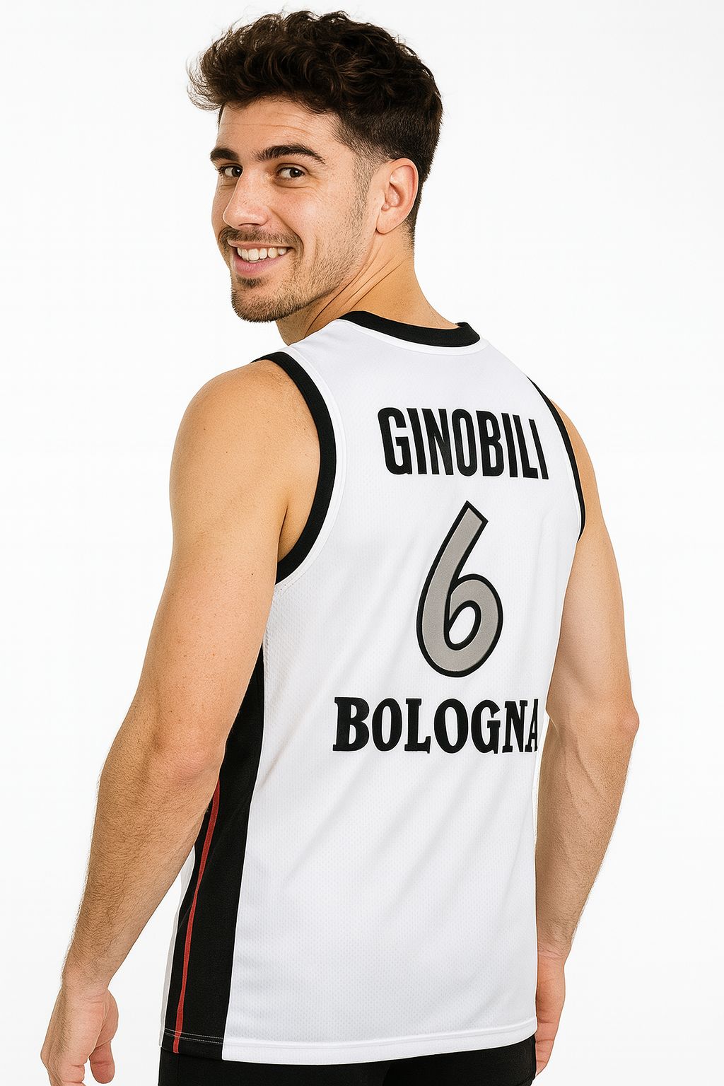 Manu Ginobili #6 Virtus Kinder Bologna Retro Basketball Jersey