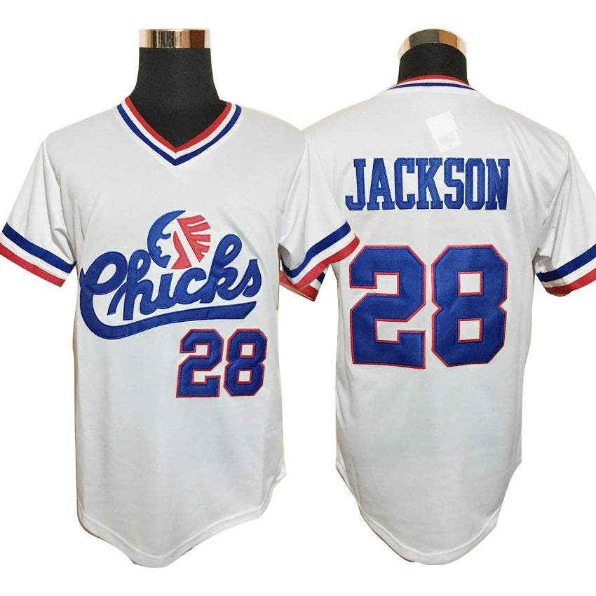 Design 80's Bo Jackson 28 Baseball Jerseys Stitched White 
