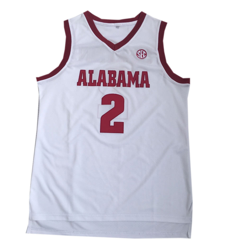 Retro Men's Collin Sexton #2 Alabama Crimson Tide Throwback Basketball Jersey White