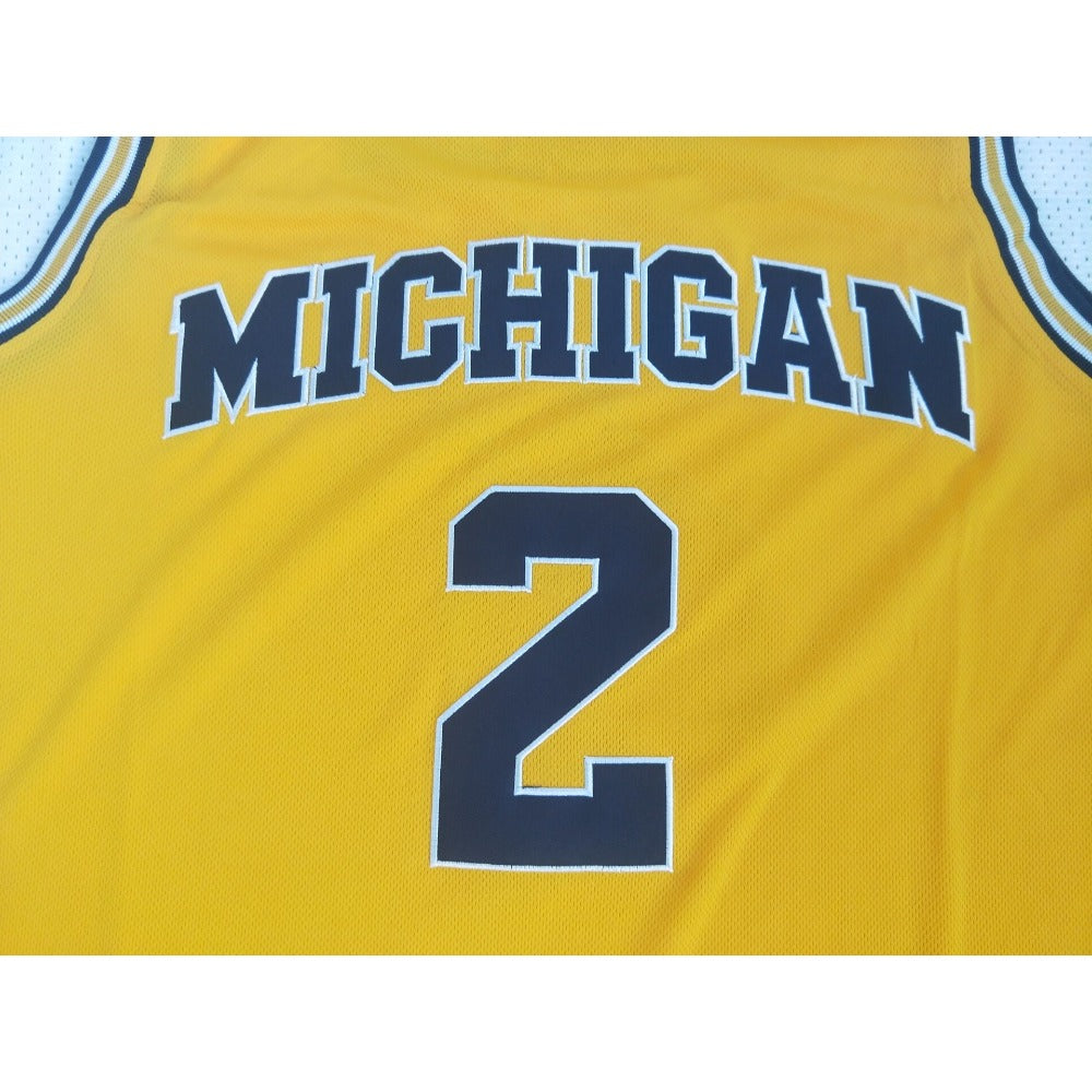 Michigan Wolverines #2 Jordan Poole College Jersey Yellow