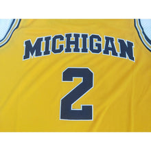 Load image into Gallery viewer, Michigan Wolverines #2 Jordan Poole College Jersey Yellow