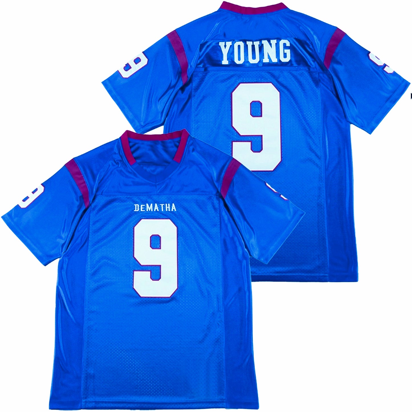 CHASE YOUNG #9 DEMATHA CATHOLIC HS FOOTBALL JERSEY MESH T SHIRT