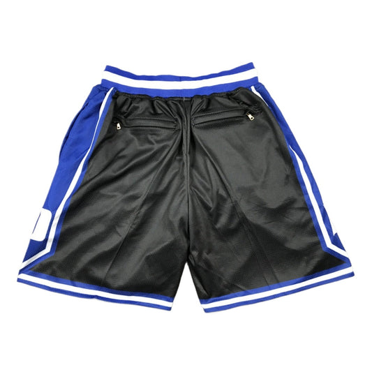 Classic D College Shorts Sports Pants with Zip Pockets Black Color