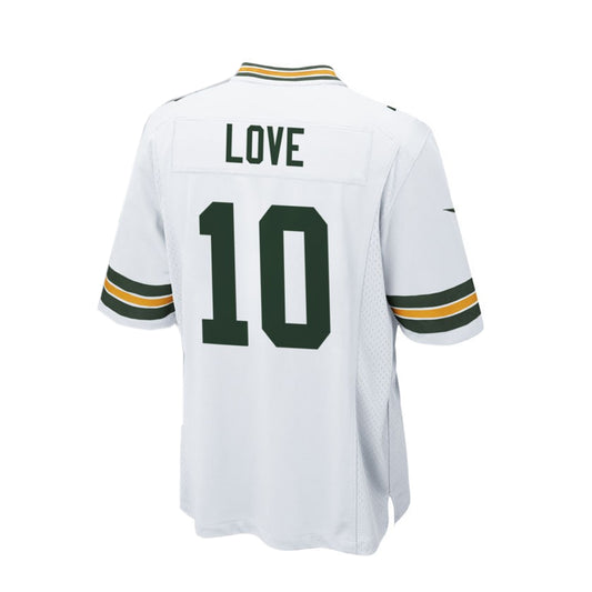 Men's  Jordan Love #10 White Game America Football Jersey