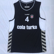 Load image into Gallery viewer, Turkish League Iverson #4 Black Embroidered Basketball Jersey