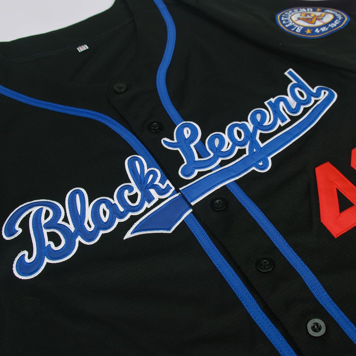 Retro Vantage Black Legend #42 Baseball Jersey Sewn S, M, L, XL,2XL,3XL