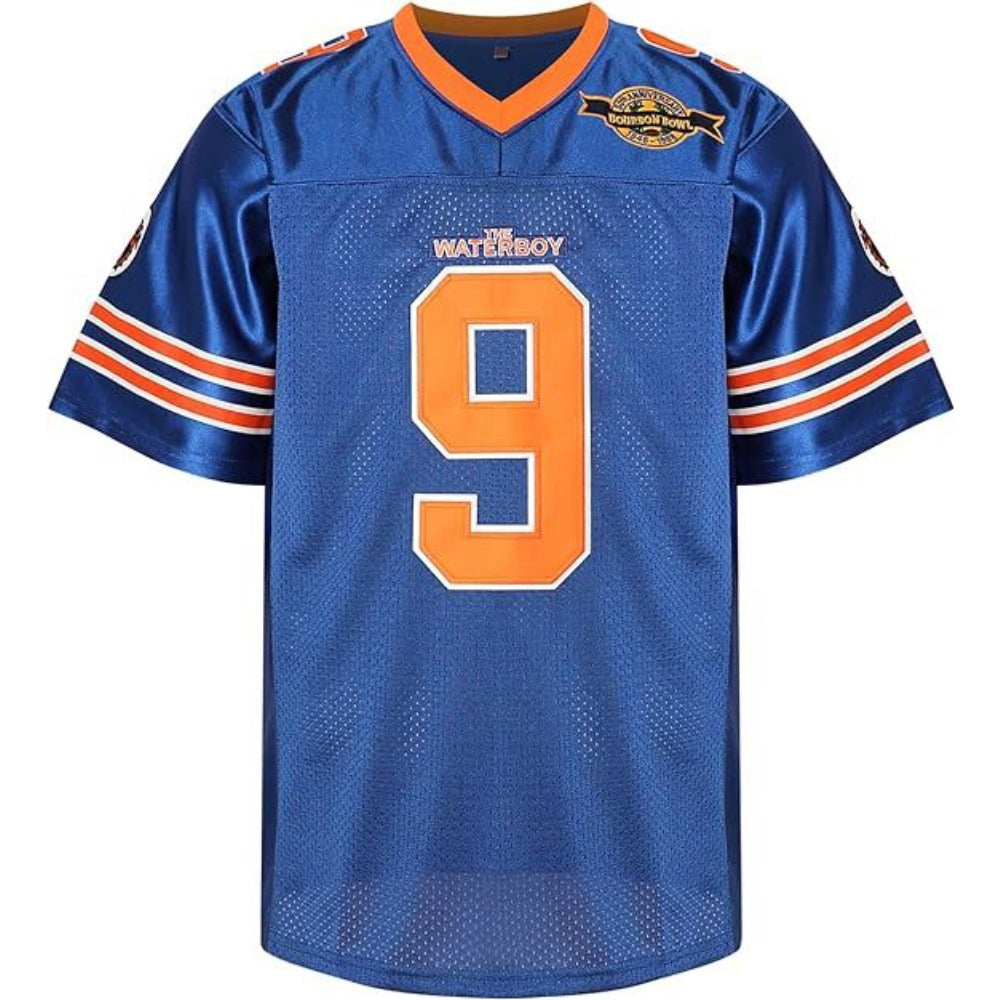 The Waterboy Movie Muddogs Bobby Boucher America Football Jersey #9 Multi Colors