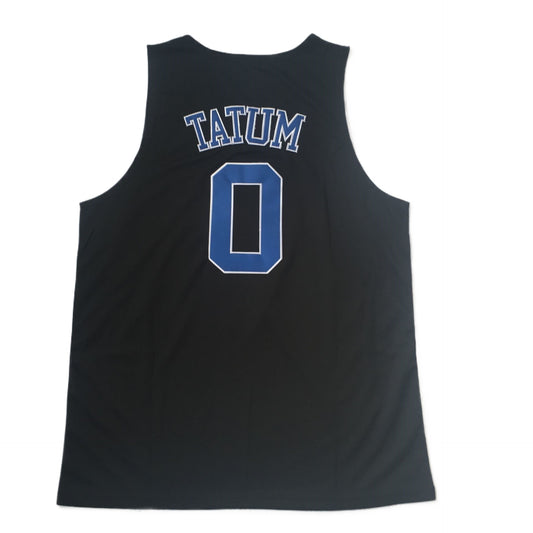 Custom Jayson Tatum #0 Basketball Jersey College - Black