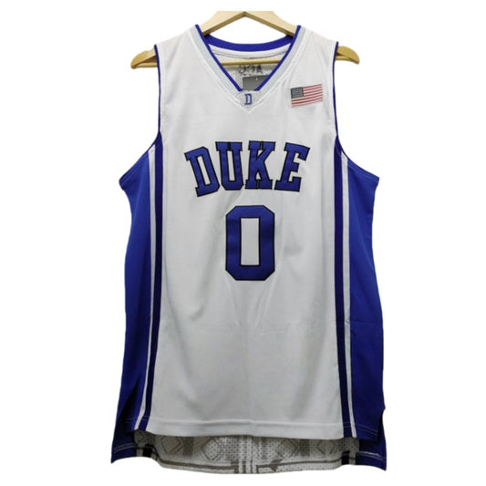 Jayson Tatum #0 Duke Devils College Basketball Jersey- White