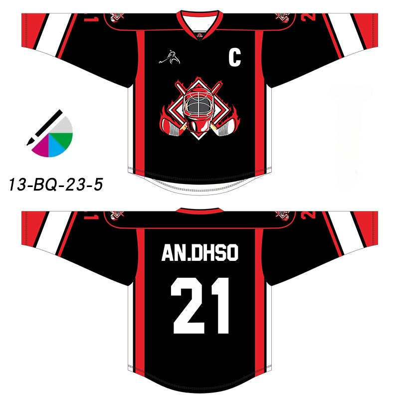 Premium Personalized Custom Ice Hockey Jersey - High-Definition, Non-Fading, Sublimation Printing Your Number Your Name