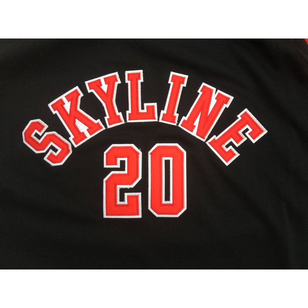 Gary Peyton #20 Skyline High School Black Embroidered Basketball Jersey