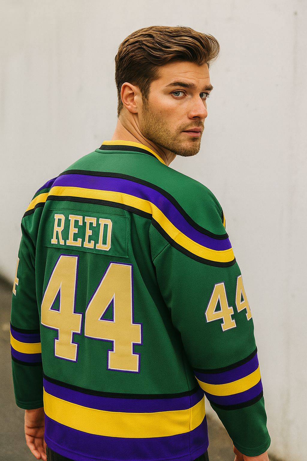 The Mighty Ducks Movie Hockey Jersey Fulton Reed  # 44 Defenseman